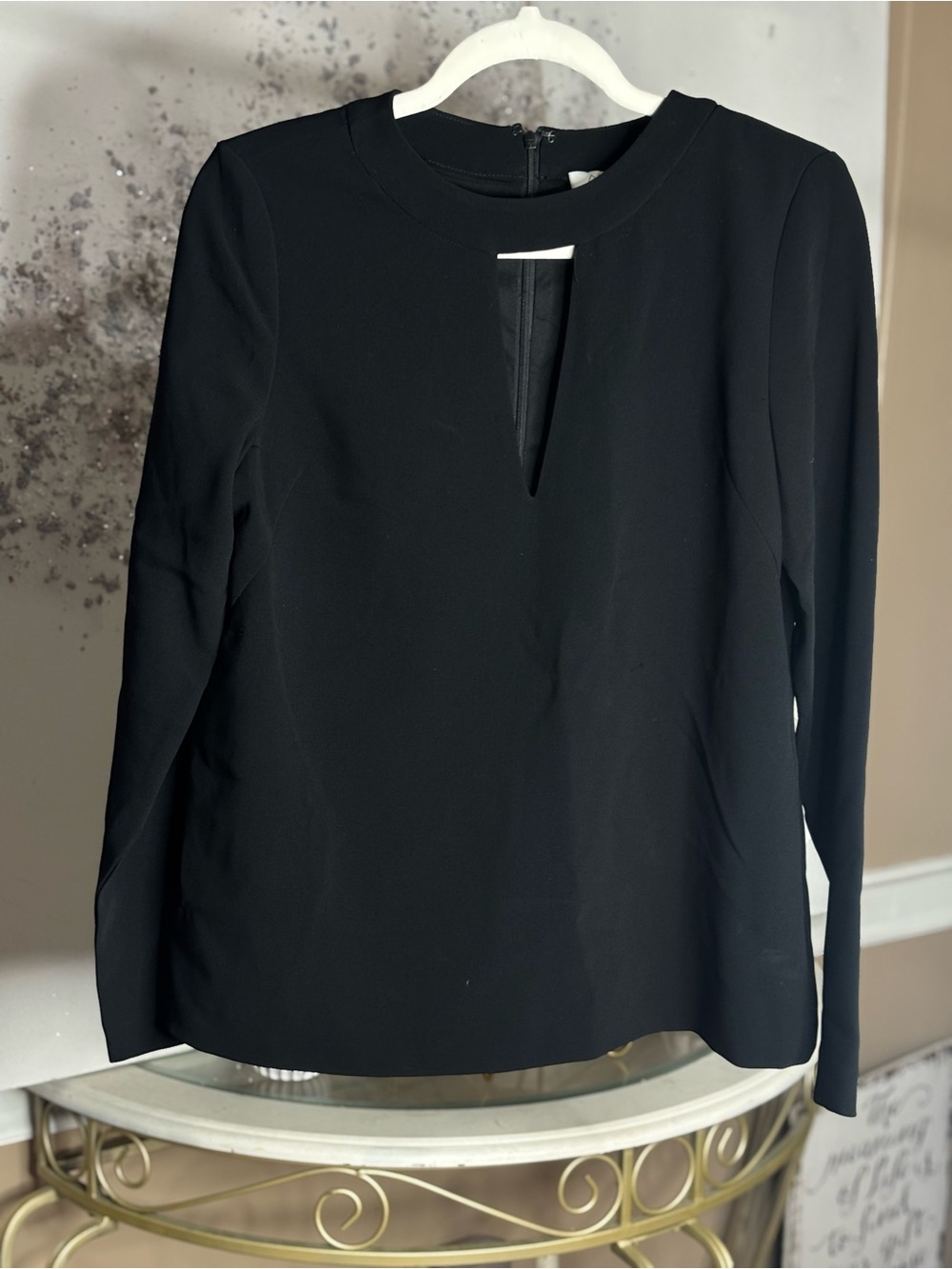 Alexis Black Low Cut Out Long Sleeve Top